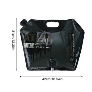 [Người đàn ông Hoang Dã] 8L Thùng nước gấp gọn đa năng xách tay Bình nước không có rò rỉ đóng mở túi với vòi đồ cắm trại