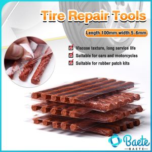 Baete Car Motorcycle Tyre Tubeless Seal Rubber Strip Plug Tire Puncture Repair Tool Kit 5pcs