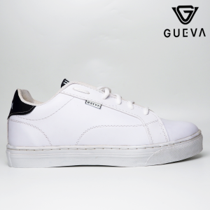 GUEVA - Sepatu Sneaker Pria 041 | Sepatu Cowok Keren Casual Putih Anti Slip Size 39-43 Bisa COD