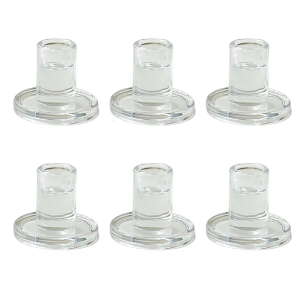 Nhỏ chủ sở hữu kính đứng côn Nến gói của 6 rõ ràng candleholders cho trang trí Giáng sinh đám cưới