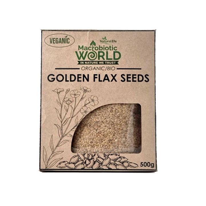 🌿Premium Organic🌿 Golden Flax Seeds เมล็ดแฟลกซ์ สีเหลืองทอง 500g ...