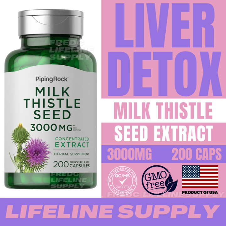 Milk Thistle Seed Extract Liver Detox Health 3000mg (per serving) Lazada