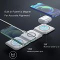 JIMA 3 In 1 Wireless Charger 15W Magnetic Charging Pad Foldable Induction For iPhone 14 13 12 11 XS XR 8 Apple Watch 8 7 Airpods Pro. 
