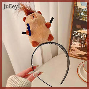 JuEeyl Capybara  Headband Cartoon Funny Guinea Pig Hairband Womens Cute Face Wash Headband Funny Plush Hair Band Hair Accessories Creative Headwear