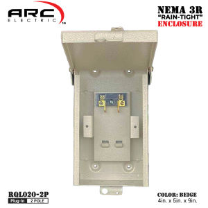 ARC Circuit Breaker Rain Tight [Nema 3R] Bolt-On & Plug-In Electrical Enclosure 18 Gauge (Breaker NOT Included)