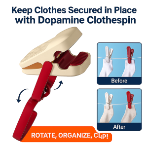 Dopamine traceless clothespins for four seasons housewives rotatable and adjustable for easy storage