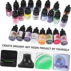 24 Colours 5ml Epoxy Resin Pigment Set Translucent Colourant Highly Concentrated DIY Resin Craft Jewelry Making