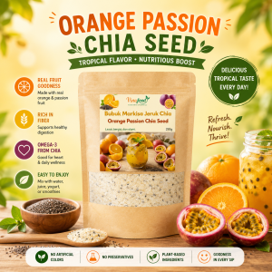 [BUY 1 GET 1] Orange Passion Fruit Chia Seed 100G - High Fiber Omega 3 Healthy Drink for Daily Wellness