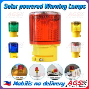 Solar Warning Light Waterproof LED Strobe Safety Warning Flashing Lights