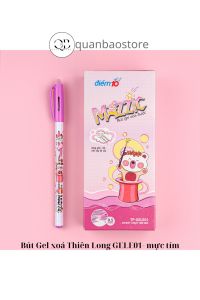 ( Lẻ 1 cây) Bút gel xoá được mực tím Thiên Long GELE01. Dành cho học sinh tiểu học.