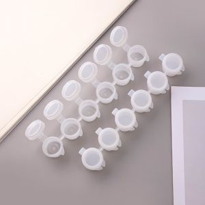 MODERNLUX 5Strips 2/3/5ml With Lids Empty Joint Pigment Box Refillable 2ml/3ml/5ml Empty Paint Cup Transparent Storage Container for Paintings Art