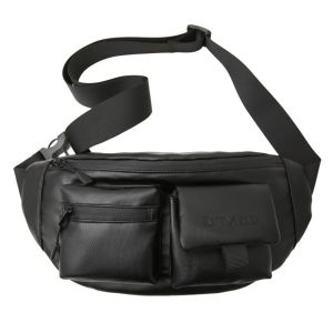 CRYST Solid Color Men Chest Bag Multi-function Lightweight Sports Phone Bag Simple Wear-resistant Fanny Phone Pack Men