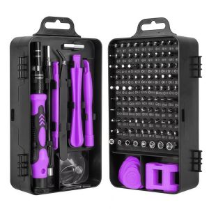 LUMIQLO Đa chức năng Bộ tua vít chính xác Bền bỉ 115 trong 1 Bộ tua vít Chuyên nghiệp Di động Bộ công cụ sửa chữa từ tính Để sửa chữa nhà cửa