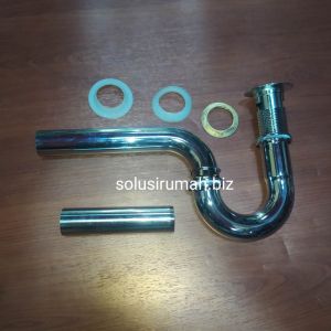 Sifon Angsa COMPLETE Pencet UNTUK Sifon Wastafel Leher Angsa Stainless Set afur