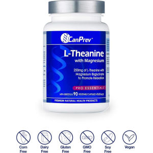 Thực Phẩm Bảo Vệ Sức Khoẻ CanPrev L-Theanine with Magnesium - Cải Thiện Giấc Ngủ Giảm Căng Thẳng Giảm Stress - - Cải thiện chất lượng giấc ngủ.  - Nâng cao tâm trạng.  - Giảm mệt mỏi tăng năng lượng.  - Hỗ trợ chức năng não bộ.