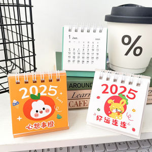 ZEEMIN 2025 Calendar Small Desk Calendar Cartoon Rabbit Mini Lunar Desk Calendar Desktop Ornament Student Daily Plan Book