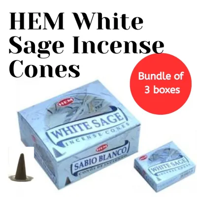 HEM White sage Incense Cones Purify Negative Energy