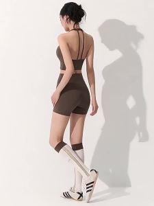 2026 Hot Sale [ Shipped from China ] Womens Summer Yoga Outfit Set: Thin-strap Sports Tank Top with Beautiful Back Design High-Waisted Tummy Control Fitness Shorts for Pilates Training B3