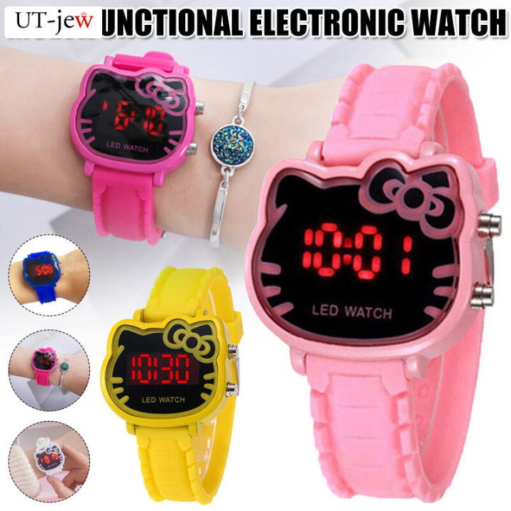 Hello Kitty Kids Watch Waterproof LED Digital Watch Cute Cartoon Silicon Strap Sport Watch for Kids Girls Boys Gifts Lazada PH