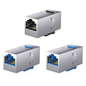 10Gbps Shielded RJ45 Coupler RJ45 Coupling LAN Cable Extender For Networking Extension Panel Connection LAN Adapter