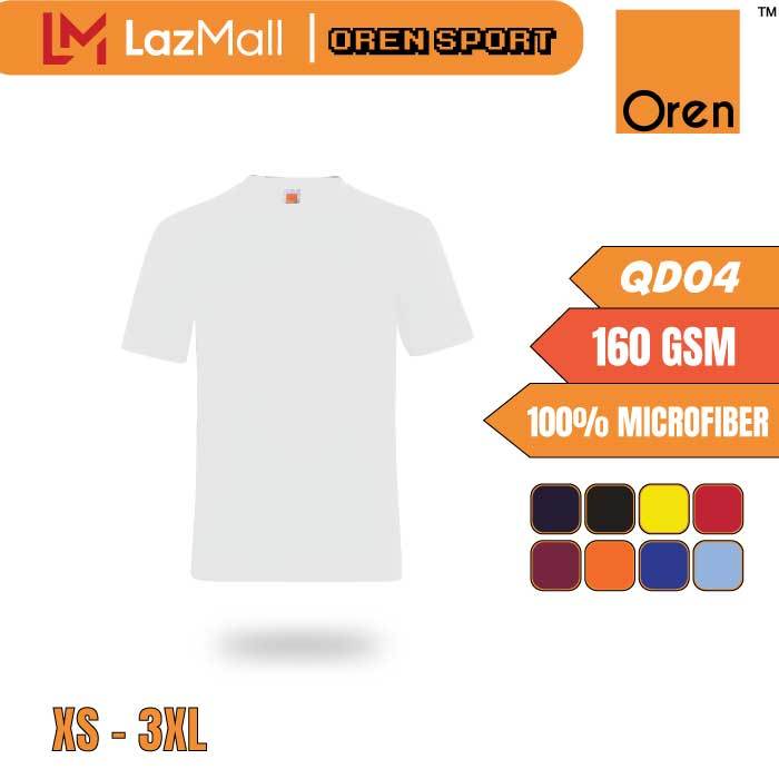 OREN SPORT QD04 160GSM 100% Microfiber T-shirt Unisex Sport jersey