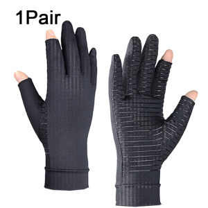 1 Pair Copper Arthritis Gloves for Hand Pain ReliefRheumatoidCarpal Tunnel Compression Gloves for Arthritis for Men and Women
