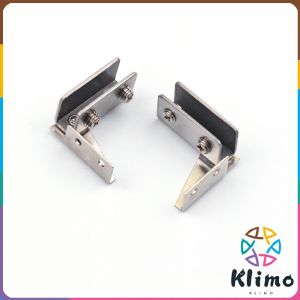 Klimo Non-perforated Glass Door Hinge Wine Display Cabinet Hinge Mounted Hinge Set
