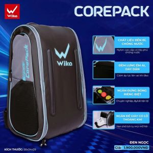 Balo Pickleball WIKA Corepack Chất Liệu Vải Nylon Cao Cấp Chống Nước