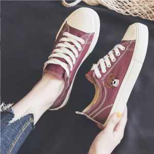NW014 Sepatu Wanita Casual Bear Women Canvas Shoes