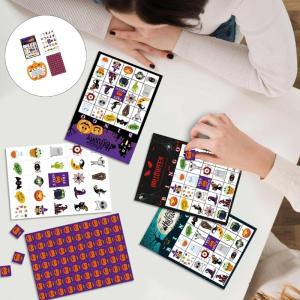 24 Sheets Halloween Bingo Cards With Festive Patterns Interactive Halloween Party Game For All Ages