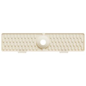 LITUILI Heat Resistant Silicone Faucet Mat Double Buckle Non-Slip Draining Pad Water Filter Catcher Tray Durable Water Drip Catcher Tray Kitchen Accessory