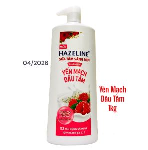 Sữa tắm sáng mịn dưỡng ẩm Hazeline yến mạch dâu tằm và sữa ông chúa hoa ly 1kg (chai)