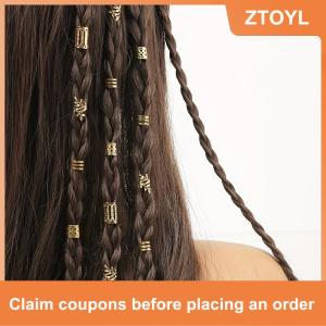 【ZTOYL】 Dreadlock Tóc Nhẫn Có Thể Điều Chỉnh Còng Clip Tóc Bện Bẩn Bẩn Bead Kẹp Tóc Phụ Kiện Mũ Nón Cho Phụ Nữ Cô Gái