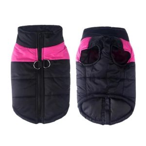 FELIZ Windproof Dog Warm Clothes Thickened Winter Dog Vest Coat Fashion With R-ing Dog Hiking Jacket for Small Medium Dog