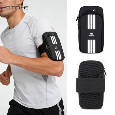 OTOHE Sports Armbands Wrist Bag Unisex Fitness Reflective Arm Bag Pouch Bag Sport Bag Phone Bag Running Arm Bag Waterproof Mobile Phone Bag for Outdoor Sport Exercise Workout Running