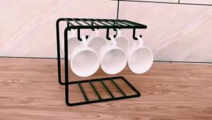 【wuxih】Pemegang cawan rumah kreatif terbalik kaca seramik cawan mark penyimpanan saliran penyimpanan penyimpanan rak dengan dulang