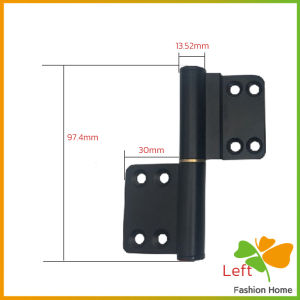 FASHION บานพับประตูอลูมิเนียม สีดํา ถอดออกได้ บานพับประตู Aluminum Hinge