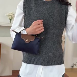 2 Style Elegant Small Crossbody Shoulder Bags For Women Nylon Waterproof Cute Cellphone Sling Bag With Top Handle Adjustable Strap