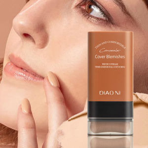 DIAO NI Thin & Comfortable Concealer Stick - 20g Precision Coverage Built-in Brush for 3D Contouring Covers Blemishes & Acne Scars 5 Shades 01-05（Lightweight Non-Caking）