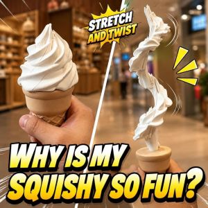 OOC 3D Printed Telescopic Ice Cream Toy Spiral Style Funny Extendable Prank Toy Surprise Pull-Out Creative Retractable Toy Desk Decor