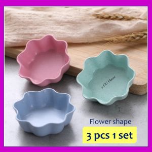 Small Leaf Shape Sauce Dish Dipping Bowls · Eco-friendly Wheat Straw Leaf dish · Soy Sauce Vinegar Appetizer Sushi Plate · Piring Sos 调味小碟