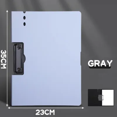 Clipboard Long/A4 Folder Clipboard With Cover 2 Fasteners Size 23X35CM/23X31.5CM Clipboard Folder Double Clip and Horizontal /Vertical Clip Writing Board for School Office Supplies