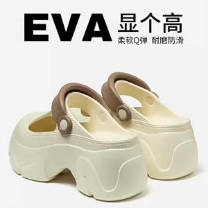[Free Shipping] Fashionable Thick-Soled Outdoor Slip-On Sandals For Women High-Heeled Casual Sandals WomenS Beach Shoes Home Slippers For Women