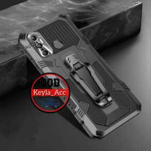 Casing HP Untuk INFINIX HOT 11s Soft Case Belt Clip Case Armor Kick Standing Hard Case I Crystal