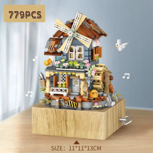 Lego Music Box LOZ Building Block Model Windmill 16 Kado Hadiah Ulang Tahun Birthday Gift Souvenir