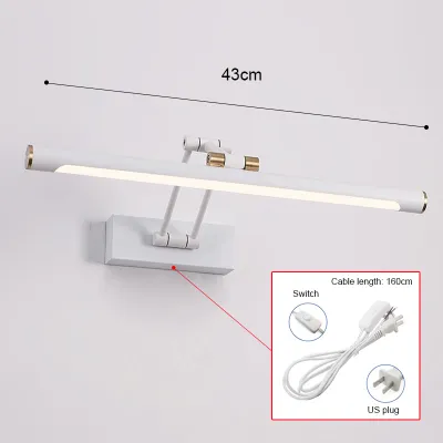 Mirror Light LED Wall Lamp Modern Bathroom Wall Light 43cm 58cm AC85 - 265V Indoor Lighting Bedroom Wall Sconces Light Fixtures