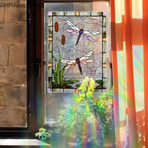 WP💓💛💖 1PC Dragonfly Sun Catcher Electrostatic Window Sticker Reusable And Washable PVC Living Room And Bathroom Glass Sticker