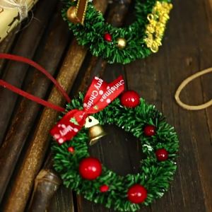 Christmas Decoration Car Hanging Ornament Bell Christmas Tree Decoration Atmosphere Window Display HangingChristmas Wreath