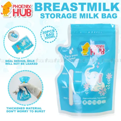 Phoenix Hub BMSB 200ml 30pcs Baby Breast Milk Storage Bag Liquid Safe Food Storage Bags 51