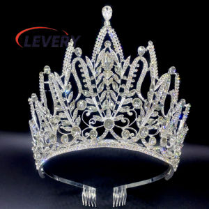 Levery Vương miện và Vương miện cho phụ nữ Tiara đám cưới cho cô dâu Rhinestone Nữ hoàng Vương miện Pha lê Trang phục Phụ kiện tóc cho sinh nhật2026